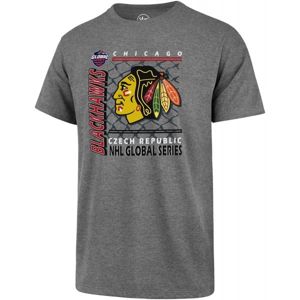 47 Chicago Blackhawks '47 CLUB TEE šedá L - Pánske tričko