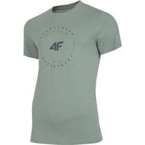 4F MEN'S T-SHIRT Pánske tričko, svetlo zelená, veľkosť XL