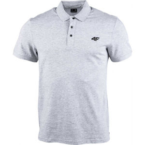 4F MEN´S T-SHIRT Pánske polo tričko, sivá, veľkosť XL