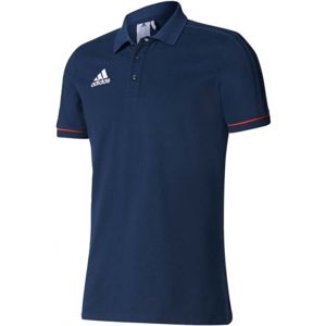 adidas TIRO17 CO POLO tmavo modrá M - Pánske futbalové tričko