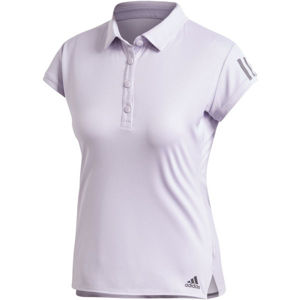 adidas CLUB 3 STRIPES POLO fialová M - Dámske tenisové tričko