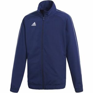 adidas CORE18 PRE JKTY Chlapčenská futbalová bunda, tmavo modrá, veľkosť 152