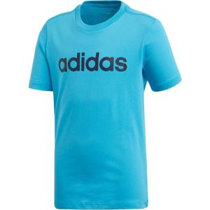 adidas YB E LIN TEE modrá 128 - Chlapčenské tričko