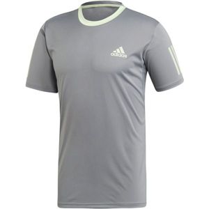 adidas CLUB 3 STRIPES TEE šedá XL - Pánske tričko