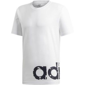 adidas M GRFX LNR TEE 2 biela M - Pánske tričko
