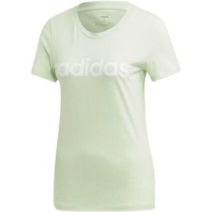 adidas ESSENTIALS LINEAR SLIM TEE Dámske tričko, svetlo zelená,biela, veľkosť