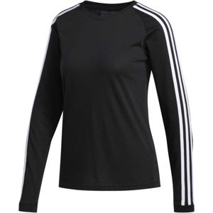 adidas 3 STRIPES LONGSLEEVE Dámske športové tričko, čierna, veľkosť XL
