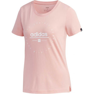 adidas W ADI CLOCK TEE Dámske tričko, ružová,biela, veľkosť