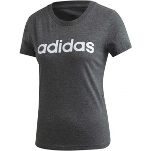 adidas ESSENTIALS LINEAR SLIM TEE Dámske tričko, tmavo sivá, veľkosť M