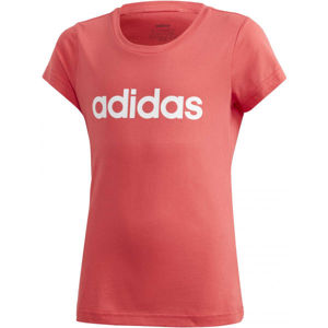 adidas YG E LIN TEE ružová 140 - Dievčenské tričko