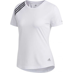 adidas RUN IT TEE 3S W biela XS - Dámske športové tričko