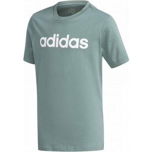 adidas YB E LIN TEE Chlapčenské tričko, zelená, veľkosť 128