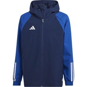 adidas TIRO23 C JACKET Chlapčenská futbalová bunda, tmavo modrá, veľkosť
