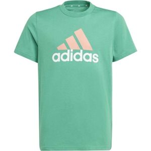adidas U BL 2 TEE Chlapčenské tričko, zelená, veľkosť 128