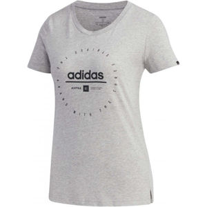 adidas W ADI CLOCK TEE Dámske tričko, sivá, veľkosť S