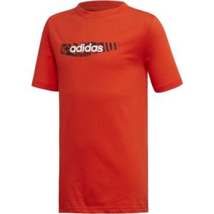 adidas YB E GRAPH TEE oranžová 140 - Chlapčenské tričko