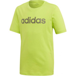 adidas YB E LIN TEE Chlapčenské tričko, svetlo zelená, veľkosť 116