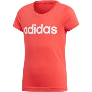 adidas YG LINEAR TEE červená 140 - Dievčenské tričko