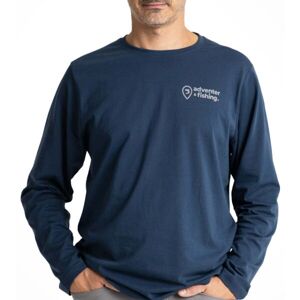 ADVENTER & FISHING COTTON SHIRT Pánske tričko, tmavo modrá, veľkosť S