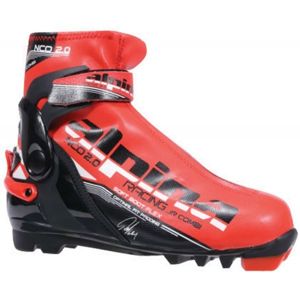 Alpina N COMBI JR Juniorská kombi lyžiarska obuv na bežky, červená, veľkosť 34
