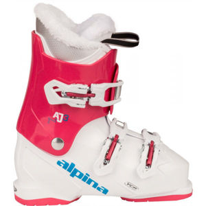 Alpina AJ3 GIRL Dievčenská obuv na zjazdové lyžovanie, biela, veľkosť 23