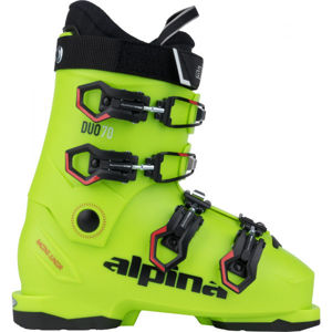Alpina DUO 70 reflexný neón 23 - Juniorská obuv na zjazdové lyžovanie