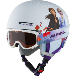 Alpina Sports ZUPO DISNEY SET Detská lyžiarska prilba a okuliare, biela, veľkosť (51 - 55)