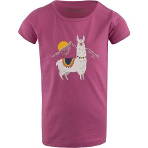 ALPINE PRO LOHRO Dievčenské tričko, ružová, veľkosť 104-110