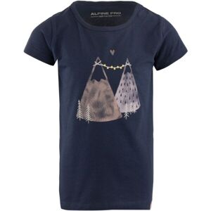 ALPINE PRO LOHRO Dievčenské tričko, tmavo modrá, veľkosť 152-158