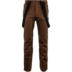 ALPINE PRO RUBENS Pánske lyžiarske nohavice, hnedá, veľkosť S