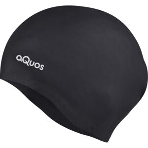 AQUOS CUSK Juniorská plavecká čiapka, čierna, veľkosť os