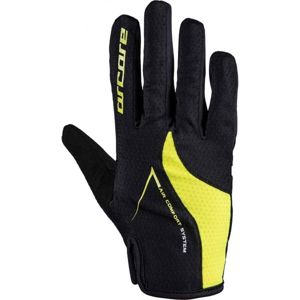 Arcore HIVE Dlhoprsté cyklistické rukavice, čierna,žltá, veľkosť