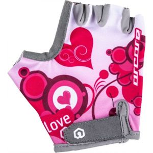 Arcore LUKE Detské cyklistické rukavice, ružová, veľkosť 4