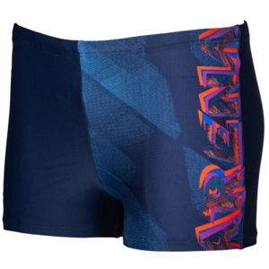 Arena B DRAFT JR SHORT Chlapčenské plavecké šortky, tmavo modrá,modrá,fialová, veľkosť