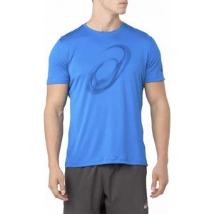 Asics SILVER SS TOP GRAPHIC modrá XL - Pánske bežecké tričko