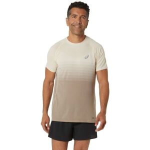 ASICS SEAMLESS TOP Pánske športové tričko, hnedá, veľkosť
