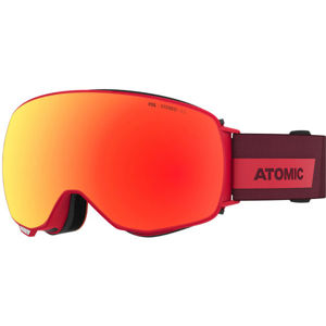 Atomic REVENT Q STEREO Lyžiarske okuliare, červená, veľkosť os