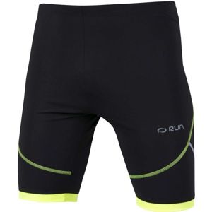 Axis RUN NOHAVICE KRÁTKE Pánske bežecké nohavice, čierna,sivá,reflexný neón, veľkosť
