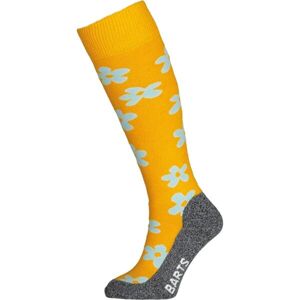 BARTS SKISOCK FLOWER KIDS Detské ponožky na lyže, žltá, veľkosť 31/34