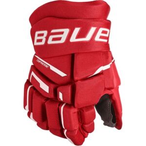 Bauer SUPREME M3 GLOVE-JR Juniorské hokejové rukavice, červená, veľkosť 11