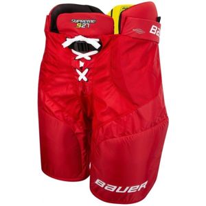 Bauer SUPREME S27 PANTS JR Hokejové nohavice, červená, veľkosť XL