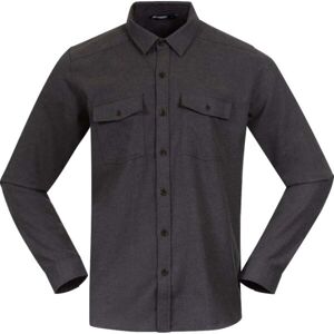 Bergans TOVDAL Pánska flanelová košeľa, tmavo sivá, veľkosť M