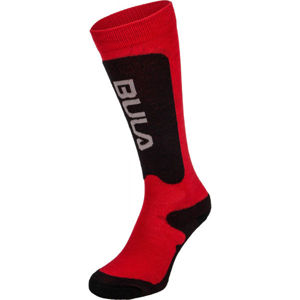 Bula BRANDS SKI SOCKS Detské lyžiarske ponožky, červená, veľkosť XXS