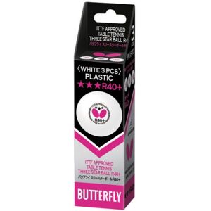 Butterfly R40+ Loptičky na stolný tenis, biela, veľkosť