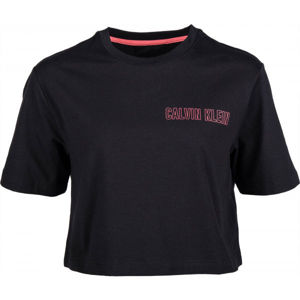Calvin Klein CROPPED SHORT SLEEVE T-SHIRT Dámske tričko, čierna, veľkosť XS
