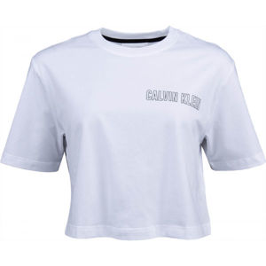 Calvin Klein CROPPED SHORT SLEEVE T-SHIRT Dámske tričko, biela, veľkosť S