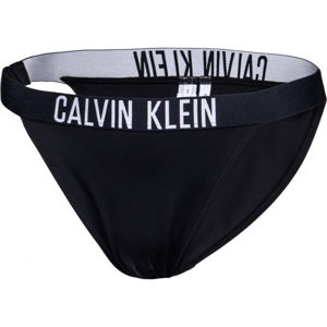 Calvin Klein HIGH RISE TANGA Dámsky spodný diel plaviek, čierna, veľkosť L