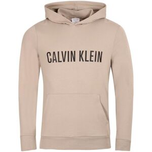 Calvin Klein INTENSE POWER LOUNGE-L/S HOODIE Pánska mikina, béžová, veľkosť L