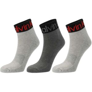 Calvin Klein QUARTER 3P LOGO WELT Pánske ponožky, čierna, veľkosť ns