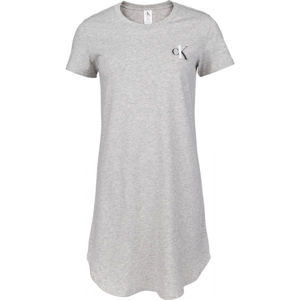 Calvin Klein S/S NIGHTSHIRT Dámska nočná košeľa, sivá, veľkosť XS